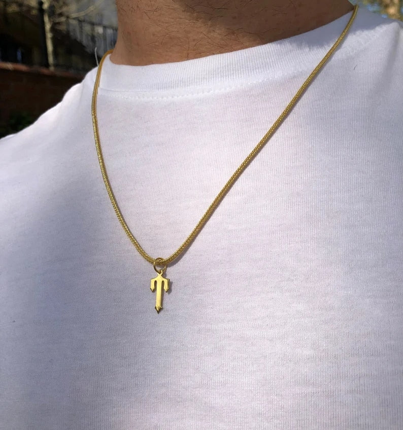 Slim Old English Necklace