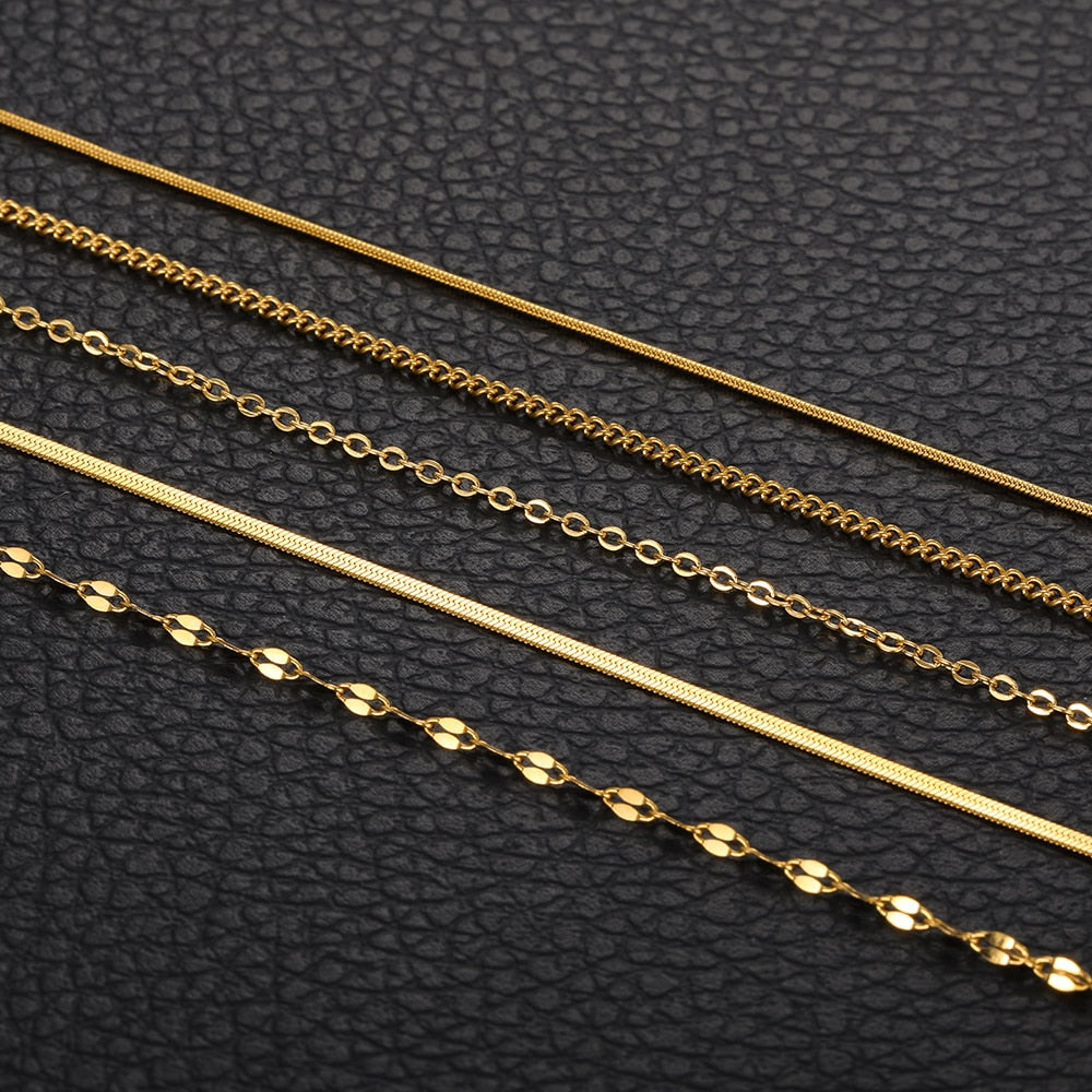 Slim Old English Necklace