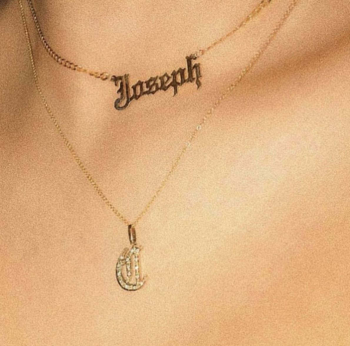 Old English Custom Necklace (12 Letters)