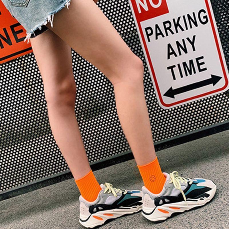 Neon Smiley Face Socks