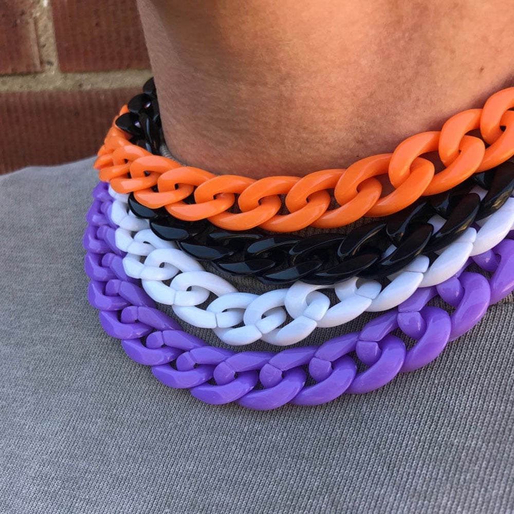 Thick Acrylic Cuban Link Chains
