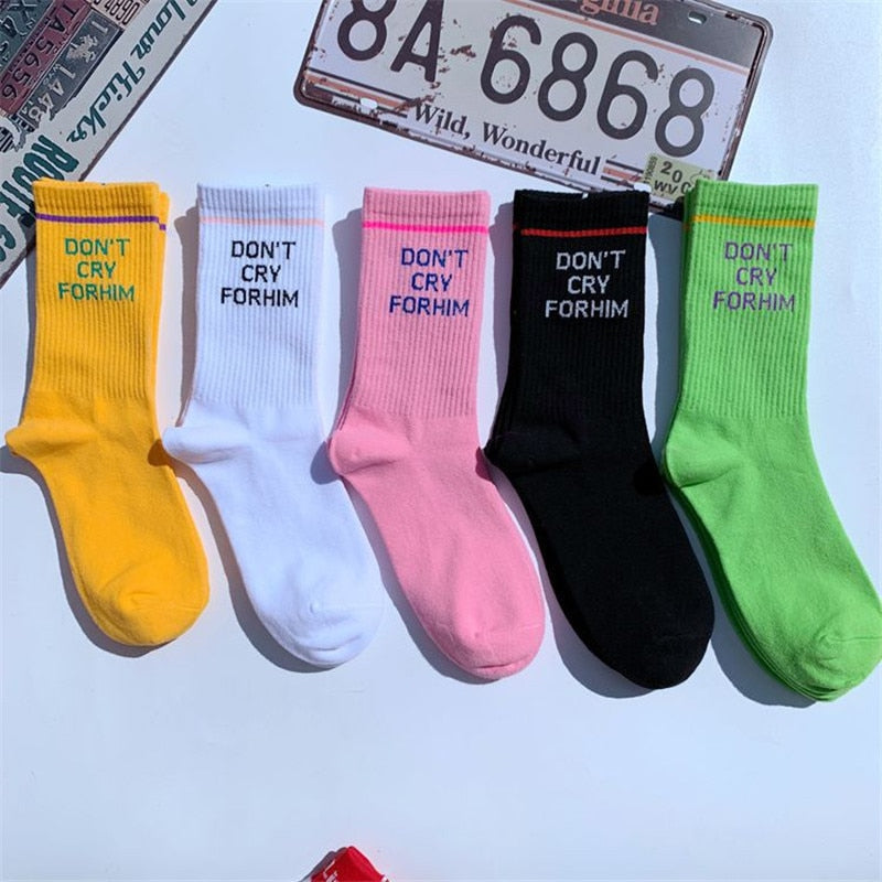 Don't Cry For Him' Socks