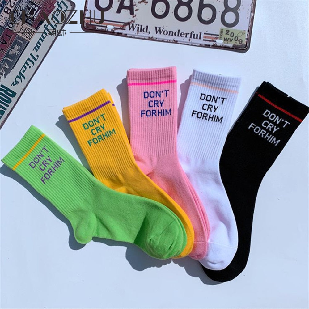 Don't Cry For Him' Socks