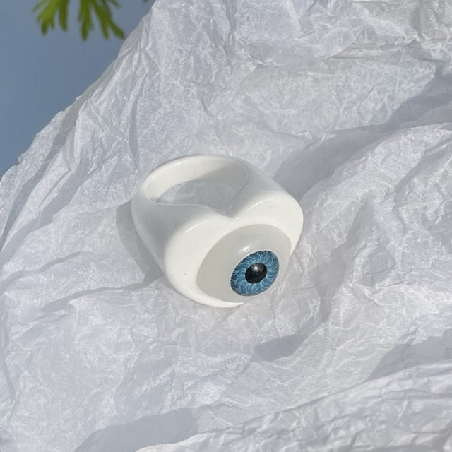Acrylic Evil Eye Rings