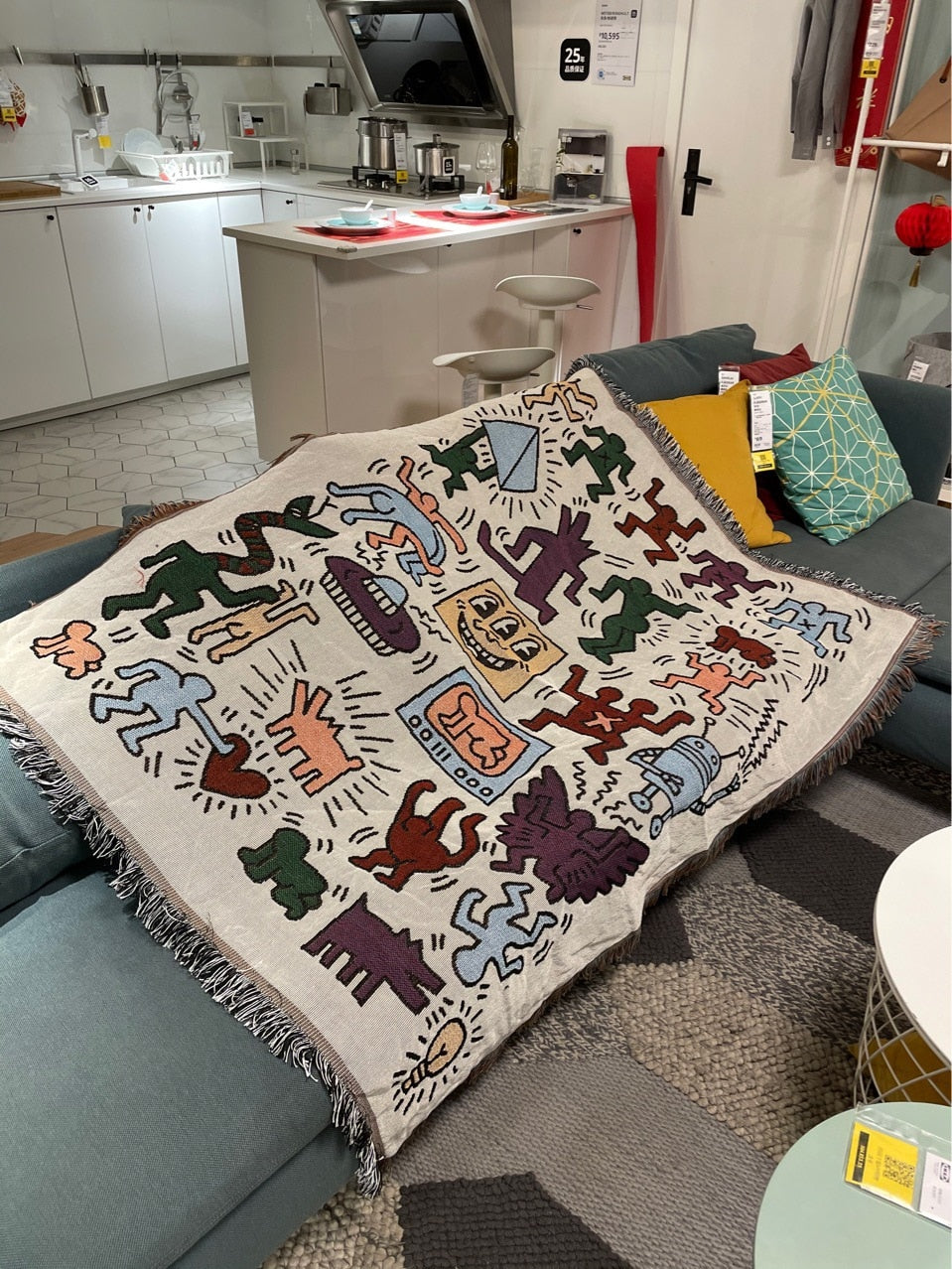 Keith Haring Throw Blanket