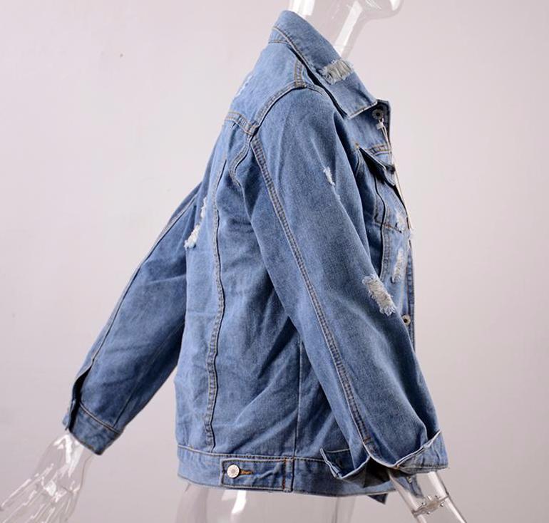 Distressed Oversized Denim Jacket