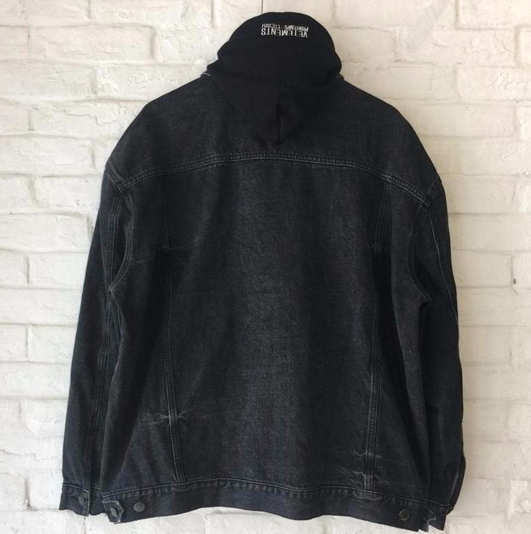 Denim Jacket With Faux Hood