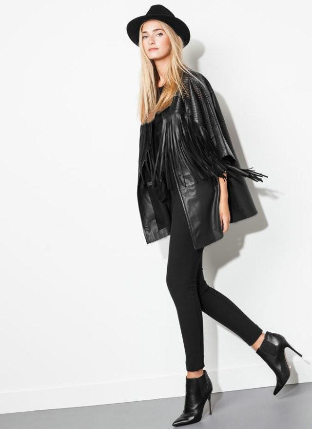 Slim Tassel Leather Jacket