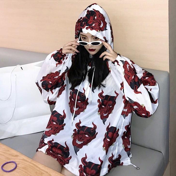 Devil Button Up Top