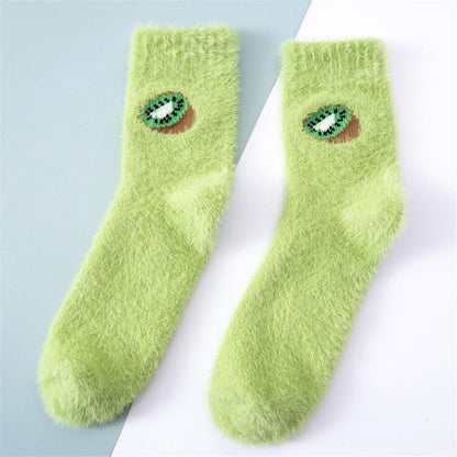 Fuzzy Fruit Socks