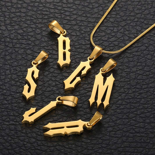 Slim Old English Necklace