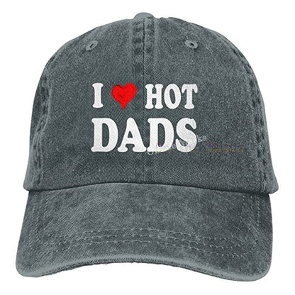 I Love Hot Dads Hat