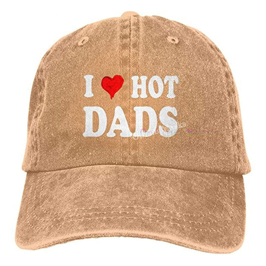 I Love Hot Dads Hat