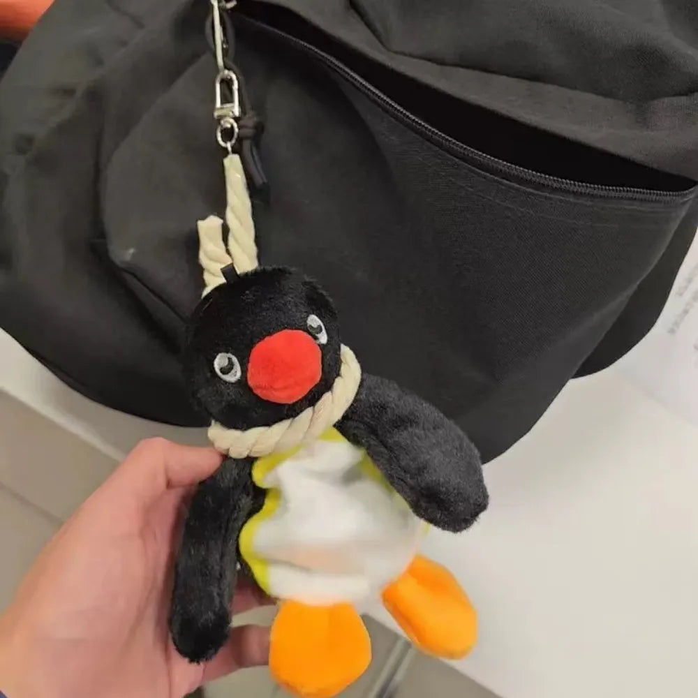 Depressed Penguin Plush Keychain