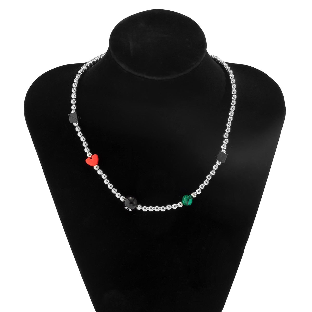 Eight Ball Dice Choker Necklace