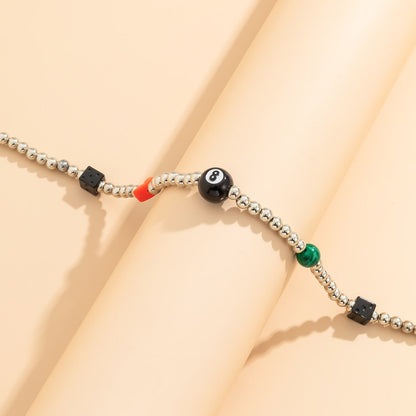 Eight Ball Dice Choker Necklace