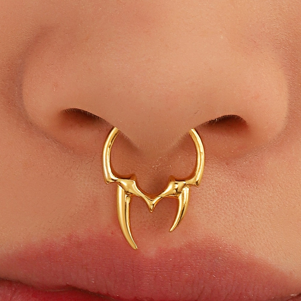 Thorn Faux Septum Ring