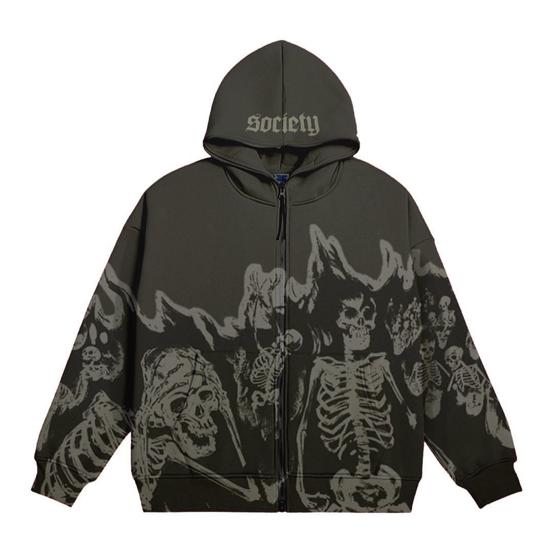 Broken Planet' Zip Up Hoodie