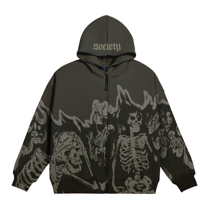 Broken Planet' Zip Up Hoodie