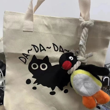 Depressed Penguin Plush Keychain