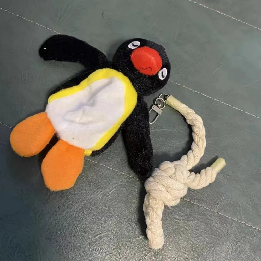 Depressed Penguin Plush Keychain