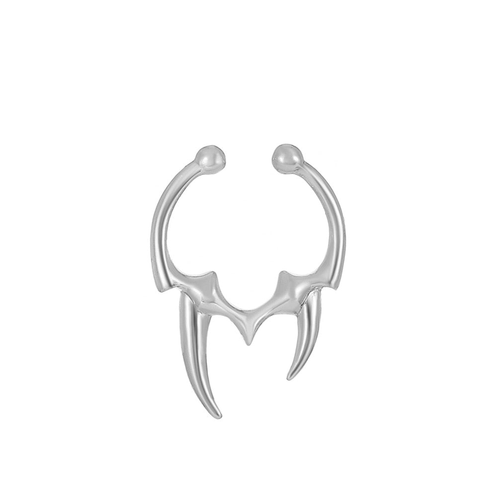 Thorn Faux Septum Ring