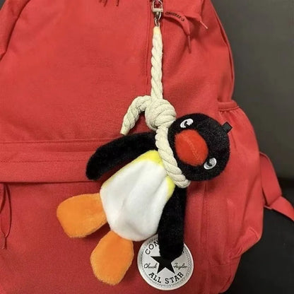 Depressed Penguin Plush Keychain