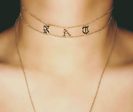 Old English Personalized Necklace (12 Characters)