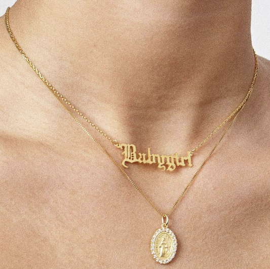 Old English Custom Necklace (12 Letters)