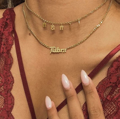 Old English Custom Necklace (12 Letters)