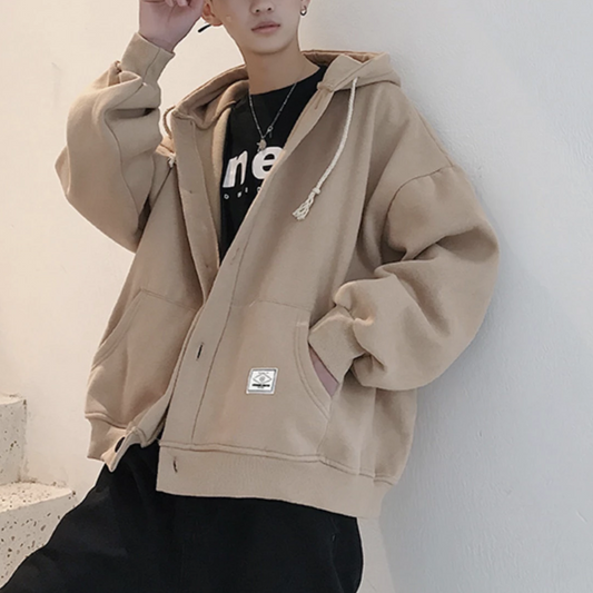 Basic Button Up Hoodie