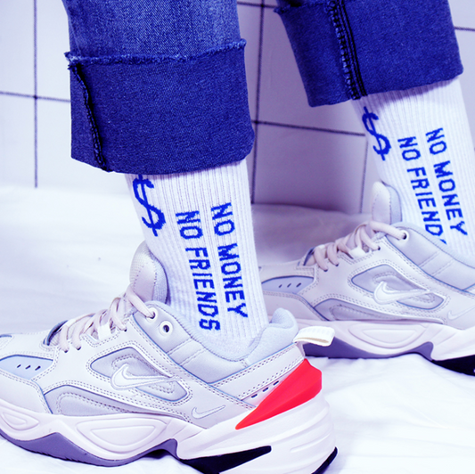 No Money. No Friends Socks