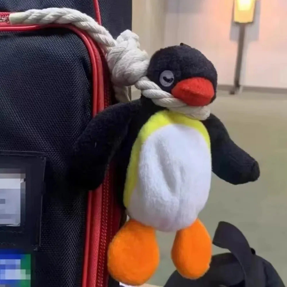 Depressed Penguin Plush Keychain