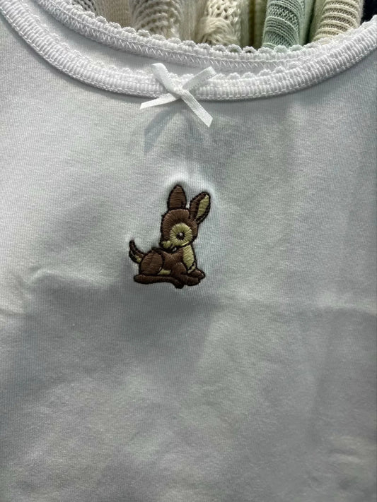 Bambi Embroidered Camisole Tank Top
