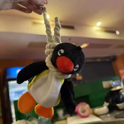 Depressed Penguin Plush Keychain