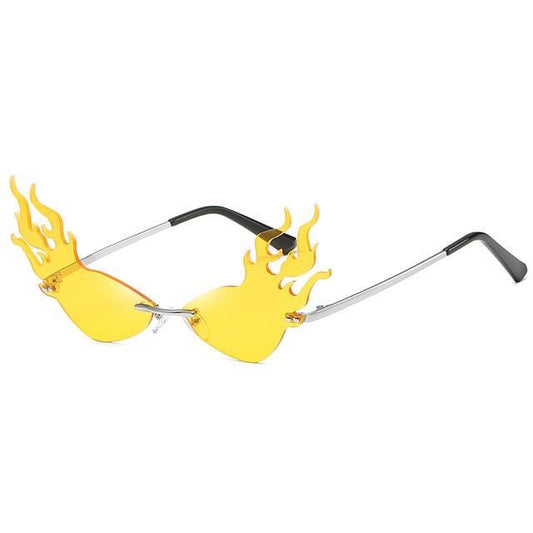 Flames Rimless Sunglasses