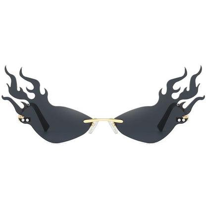 Flames Rimless Sunglasses