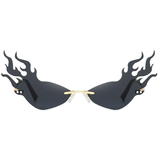 Flames Rimless Sunglasses