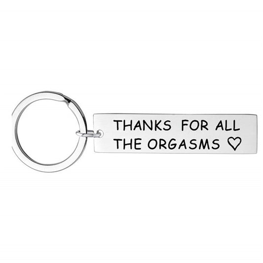 Thanks for All The Orgasms Letter Keychain