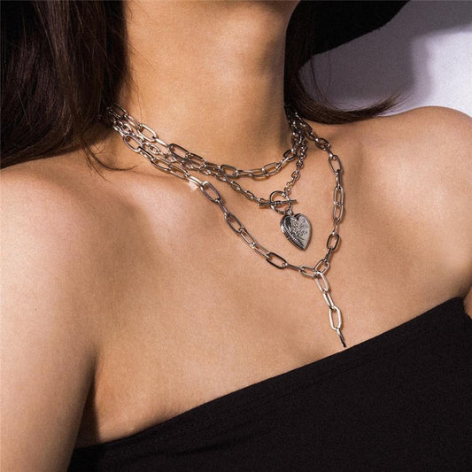 Layering Chain Heart Locket