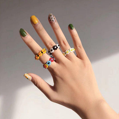 Handmade Resin Flower Rings