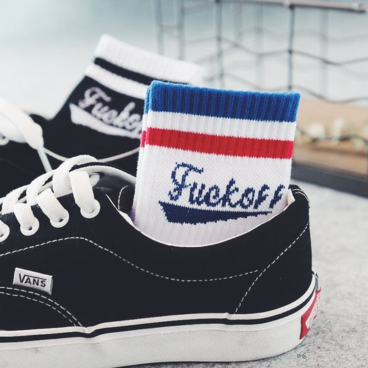 Fuck Off' Varsity Socks