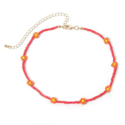 Beaded Flower Necklaces