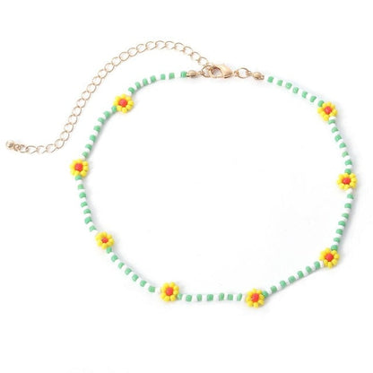 Beaded Flower Necklaces