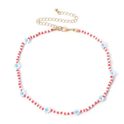 Beaded Flower Necklaces