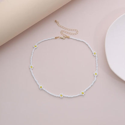 Beaded Flower Necklaces