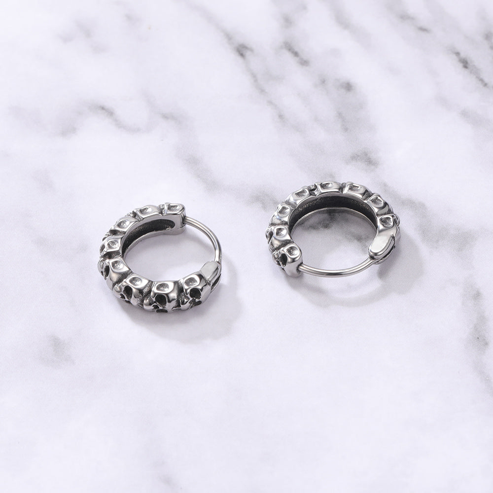 Stacked Skull Earrings