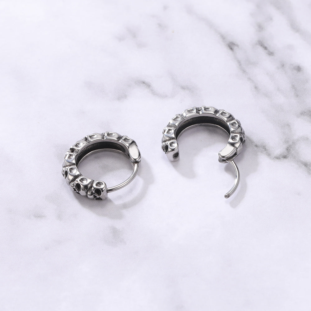 Stacked Skull Earrings
