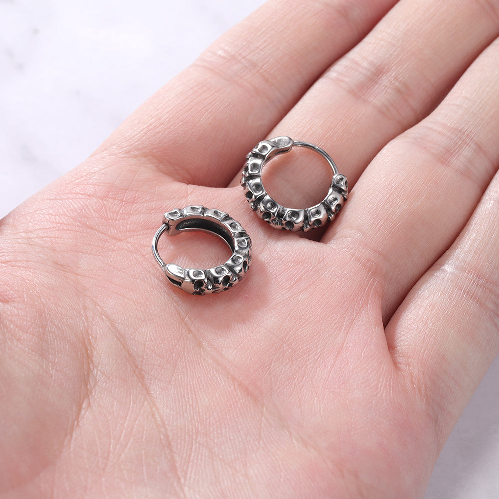 Stacked Skull Earrings