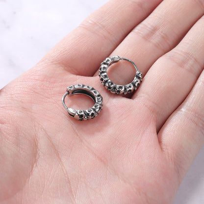 Stacked Skull Earrings